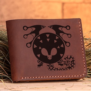 Cartera de cuero Nightshade Paolumu Monster Hunter World MHW, regalo de Navidad para gamers, cartera personalizada para hombre, regalo para maridos geek, s50