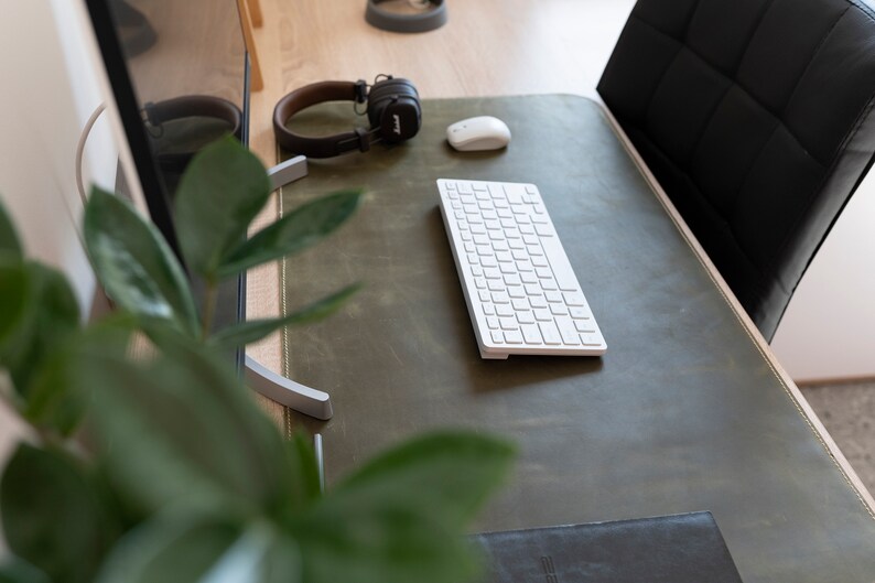 Extra Large Desk Mat Leather Home Office Desk Mat Personalized Etsy