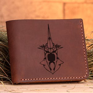 Cartera Nazgul LOTR, cartera personalizada para hombre El Señor de los Anillos LOTR Cartera de cuero Hobbit Regalo para hombre Regalo de Navidad para él k76