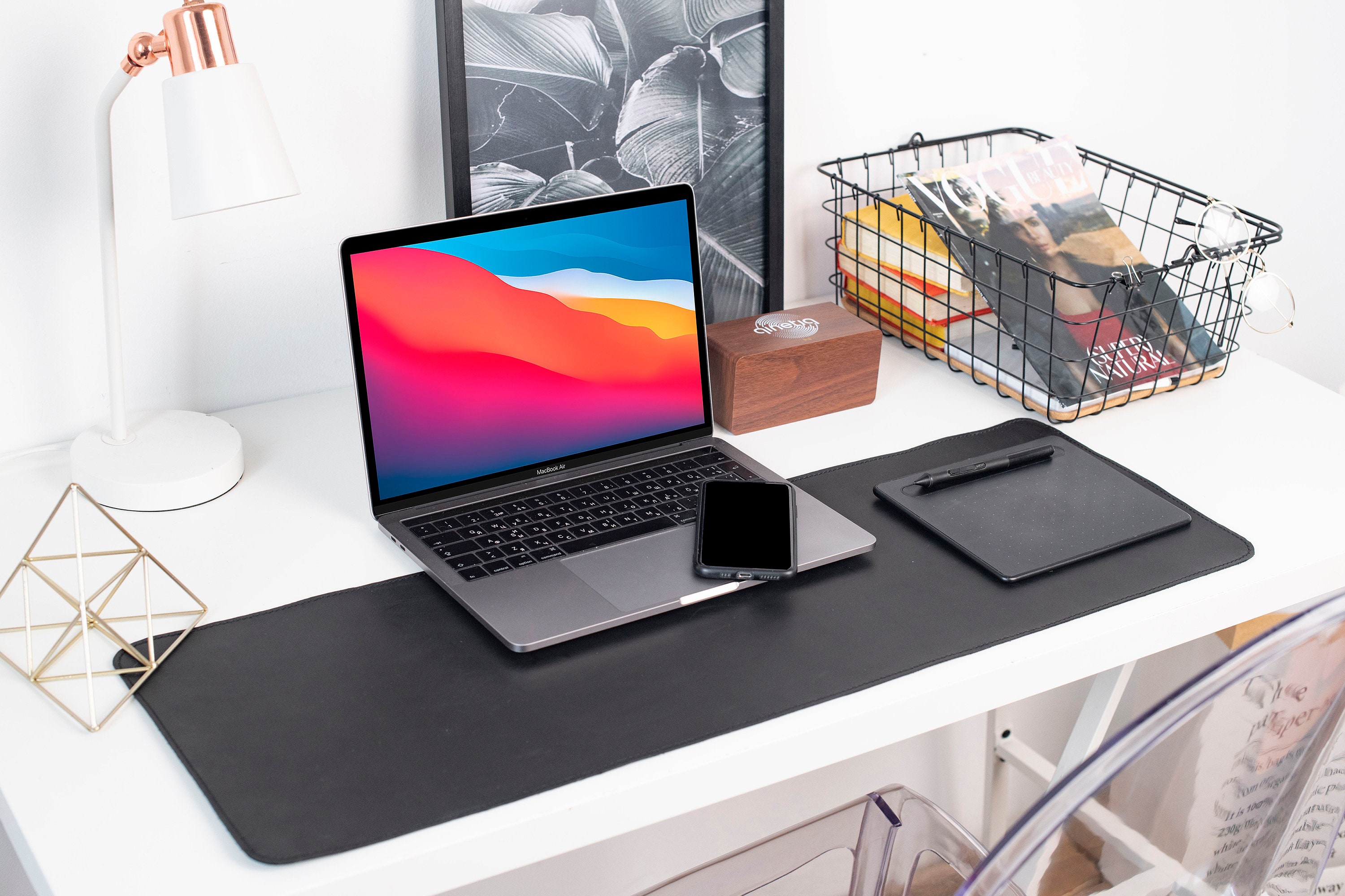 Personalized Desk Mat Desk Blotter Large Leather Desk Pad Etsy