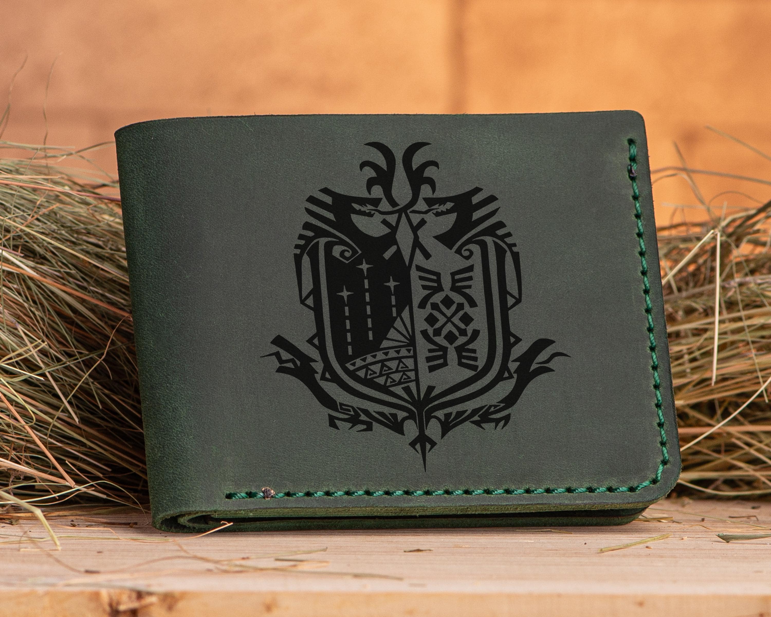 Monster Hunter World Leather Wallet Christmas Gift for Gamer