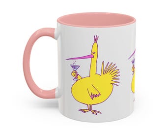 Cocktail Bird Mug | Accent Coffee Mug 11oz 15oz