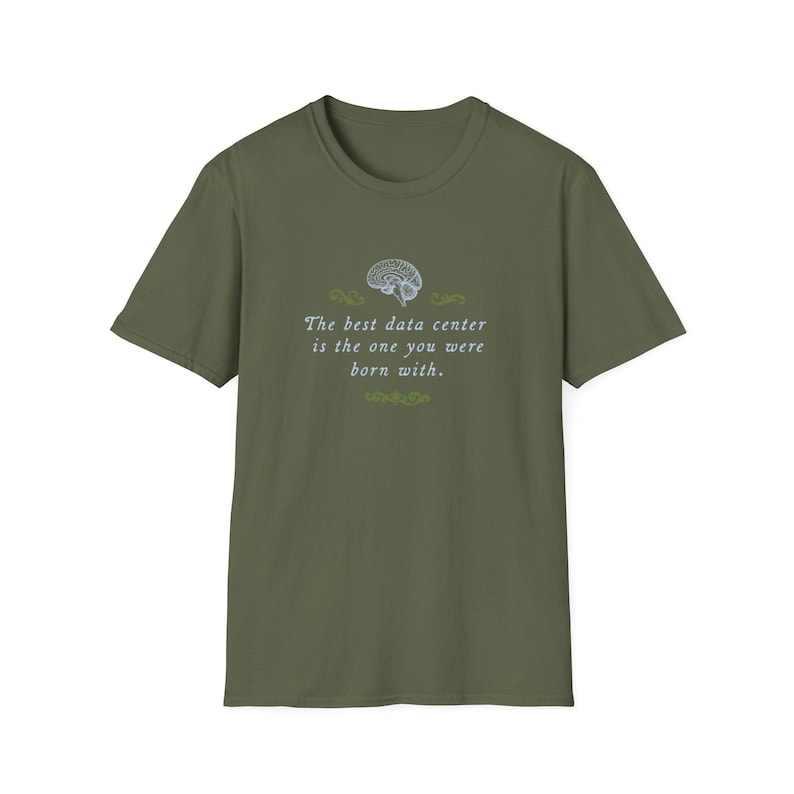 Brain Power Anti-Data Center Statement Tee image 1