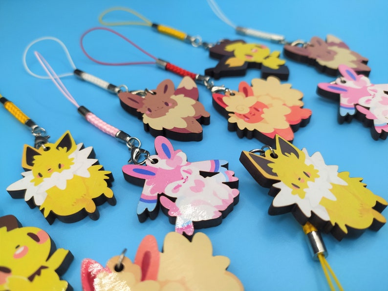 Wooden poke charms