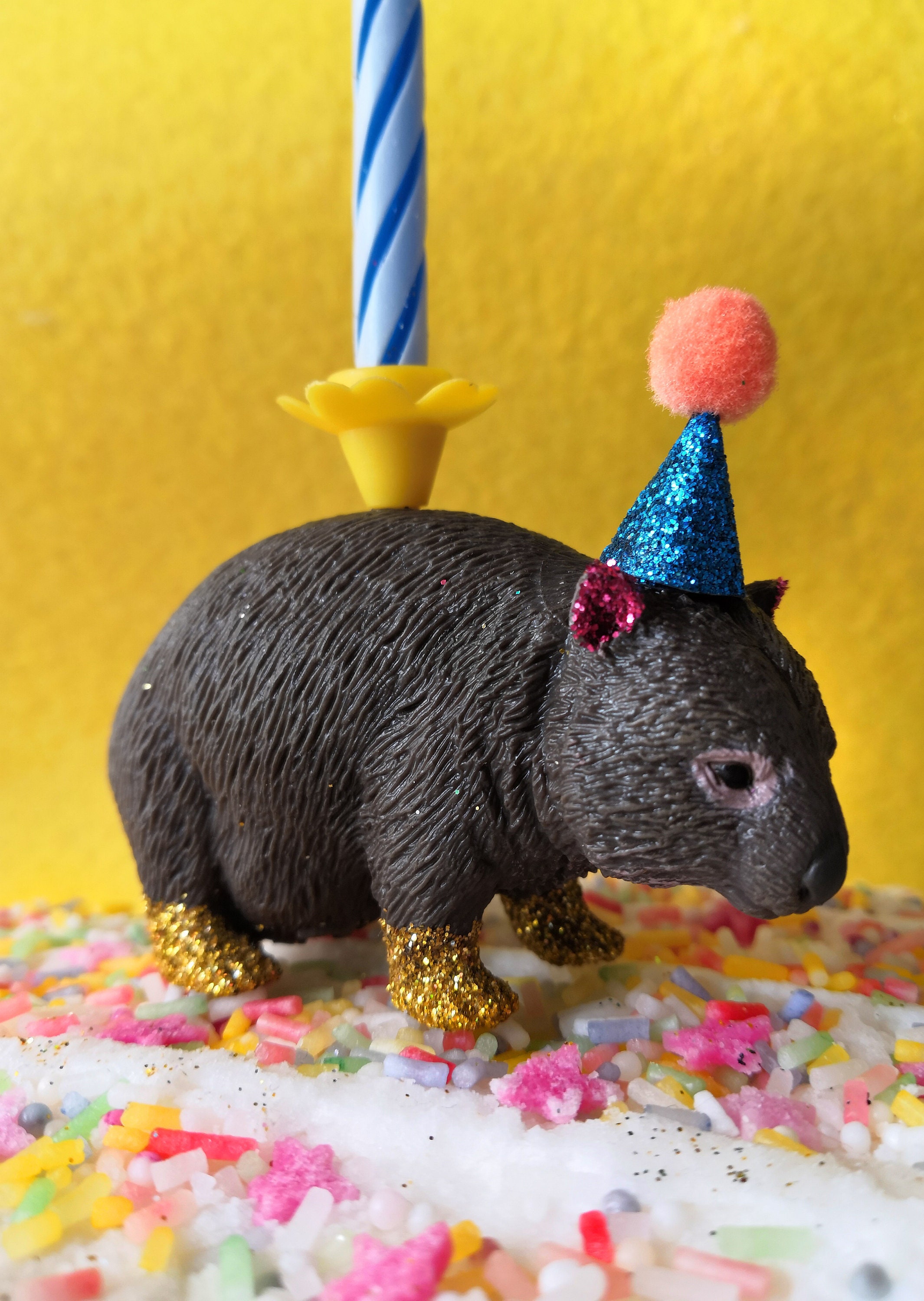 Wombat Cake Topper decoration/candle holder/birthday Etsy