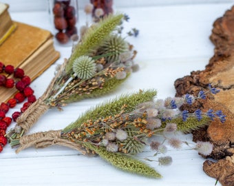 Gedroogde bloemen Boutonnières Mini Gedroogde Bloem Boeketten Lavendel boeket Gedroogde wilde bloemen Rustieke stijl boeket Gedroogd Kleurrijk Bloemenboeket