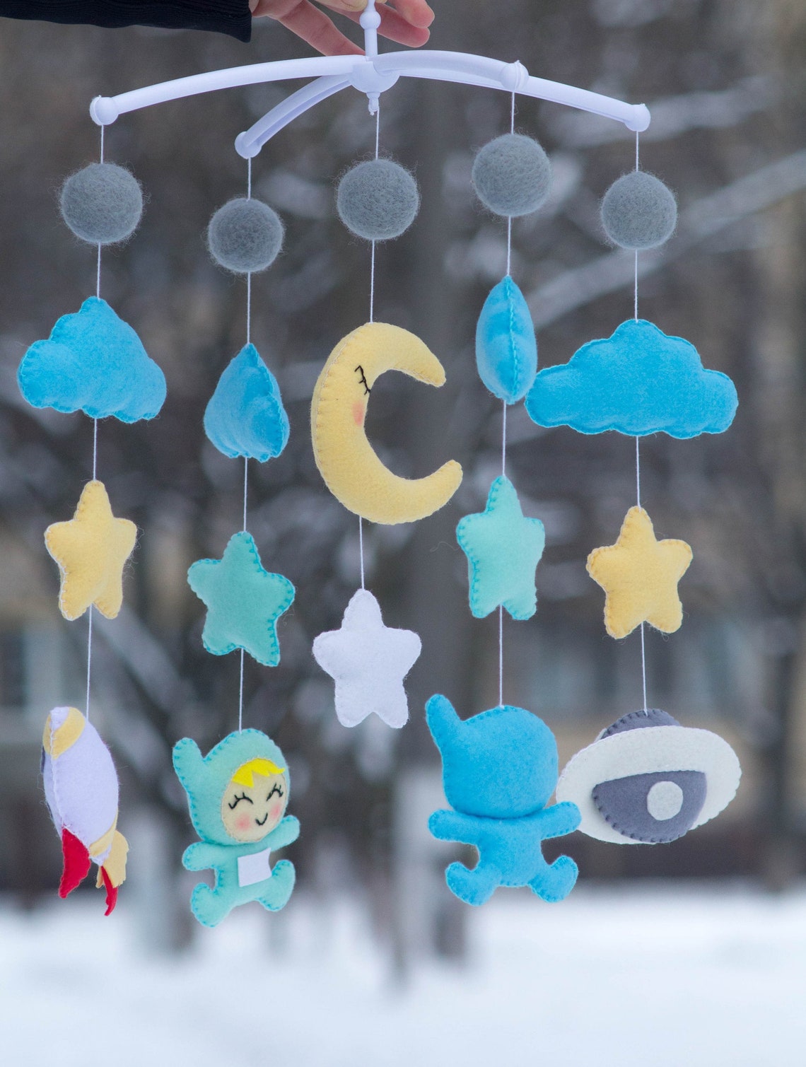 Baby Mobile Baby Crib Mobile Baby Mobile Space Nursery Etsy