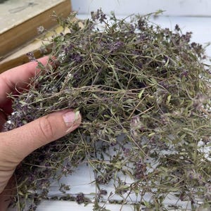 Wild Thyme Flowers & Leaf, 2024 Harvest,  Natural Dried Herbs, Wild Thime, Thymus serpyllum, Wild crafted Thyme, Thyme, organic herb