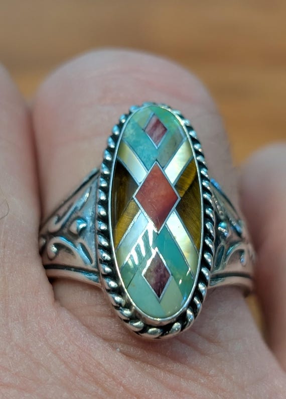 Carolyn Pollack Multi Stoned  Statement Ring Size… - image 3