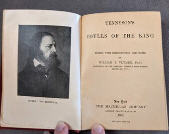 アンティークハードカバー テニスンの「王の牧歌」 1903年 マクミラン