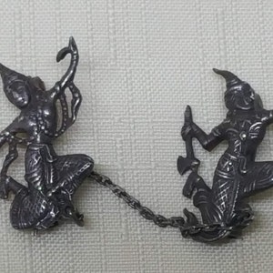 Antike orientalische Sterling Silber Krawatte Kette 6,43 Gramm