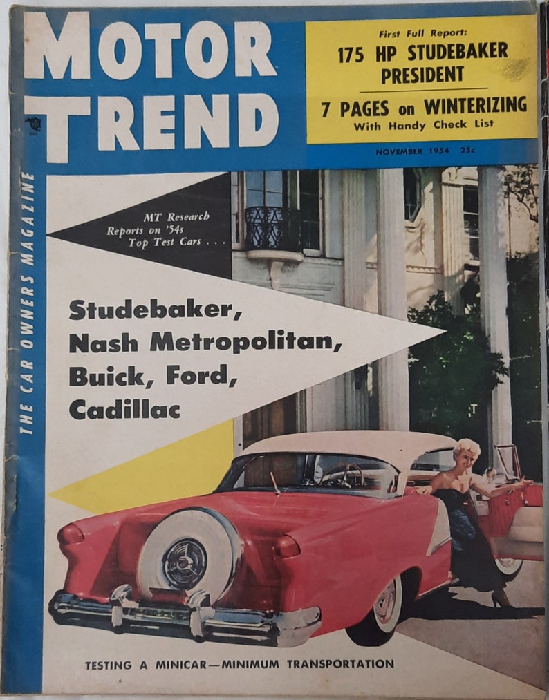2 Vintage Motor Trend Magazines 1954 And1983 Etsy