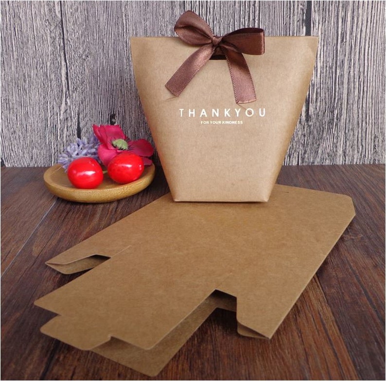 Size S 20x Kraft 350gsm Paper Cardboard Thank You Gift