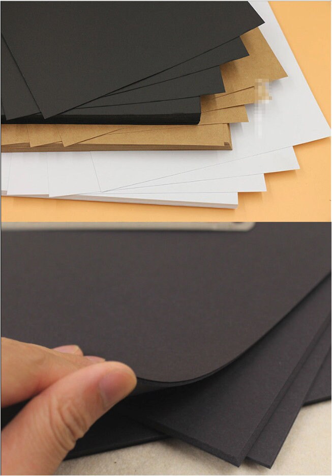 BLACK Blank 300gsm Kraft Paper Cardboard Card DIY Greeting Etsy