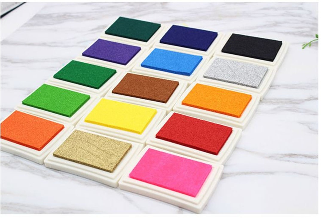 Ink Pad Inks Scrapbooking, Ink Stamp 15 Colors Inkpad