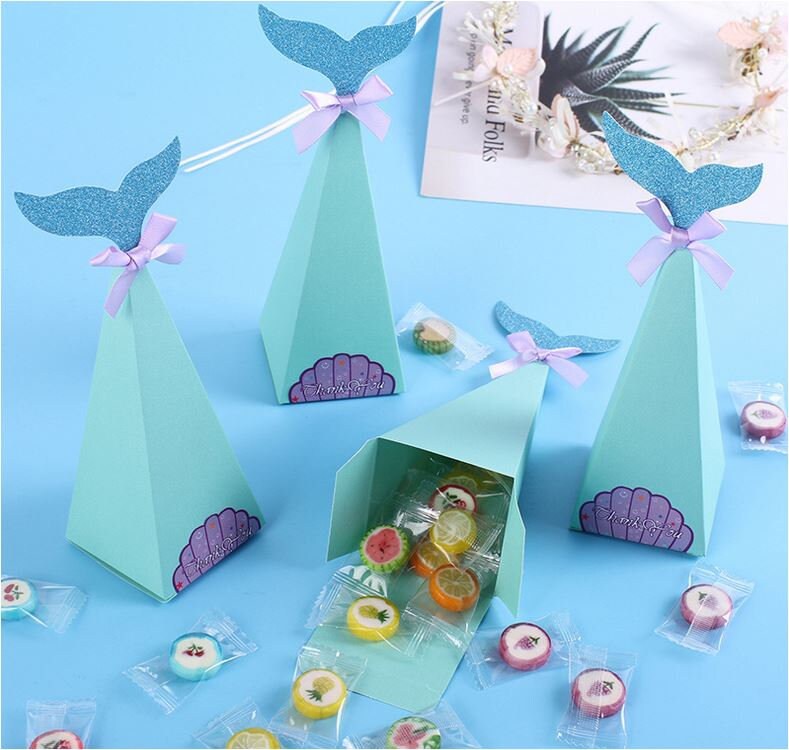 E 20x Paper Cardboard Mermaid Tail Gift Box for Wedding Etsy Australia