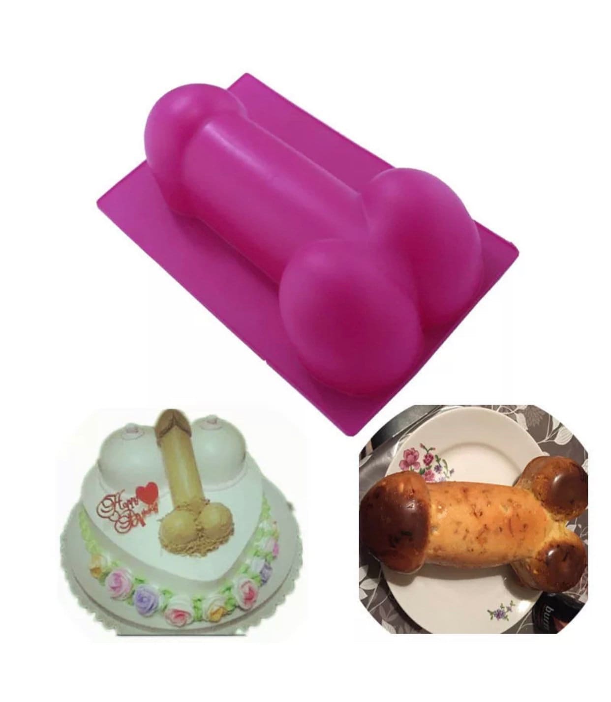 Large bachelorette Party Silicone Penis Cake Mold Chocolate 10