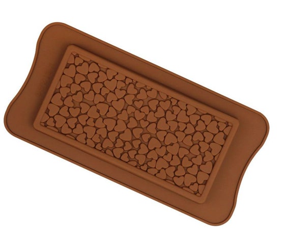 Thin Chocolate Bar Heart Pattern Silicone Mould Mold 