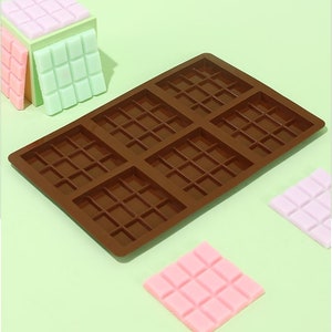 6 Chocolate Bar Silicone Mould Mold Tray / DIY Wax Soap Mould / DIY Bath Bomb