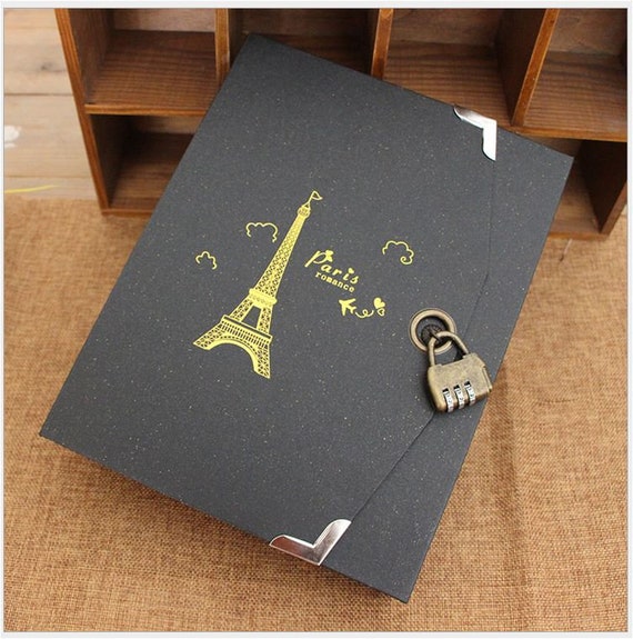 DIY Black 30 Pages DIY 3 Ring Binder Photo Album / Scrapbook / Scrapbooking  / Craft Book / Wedding Signature Sign Book 