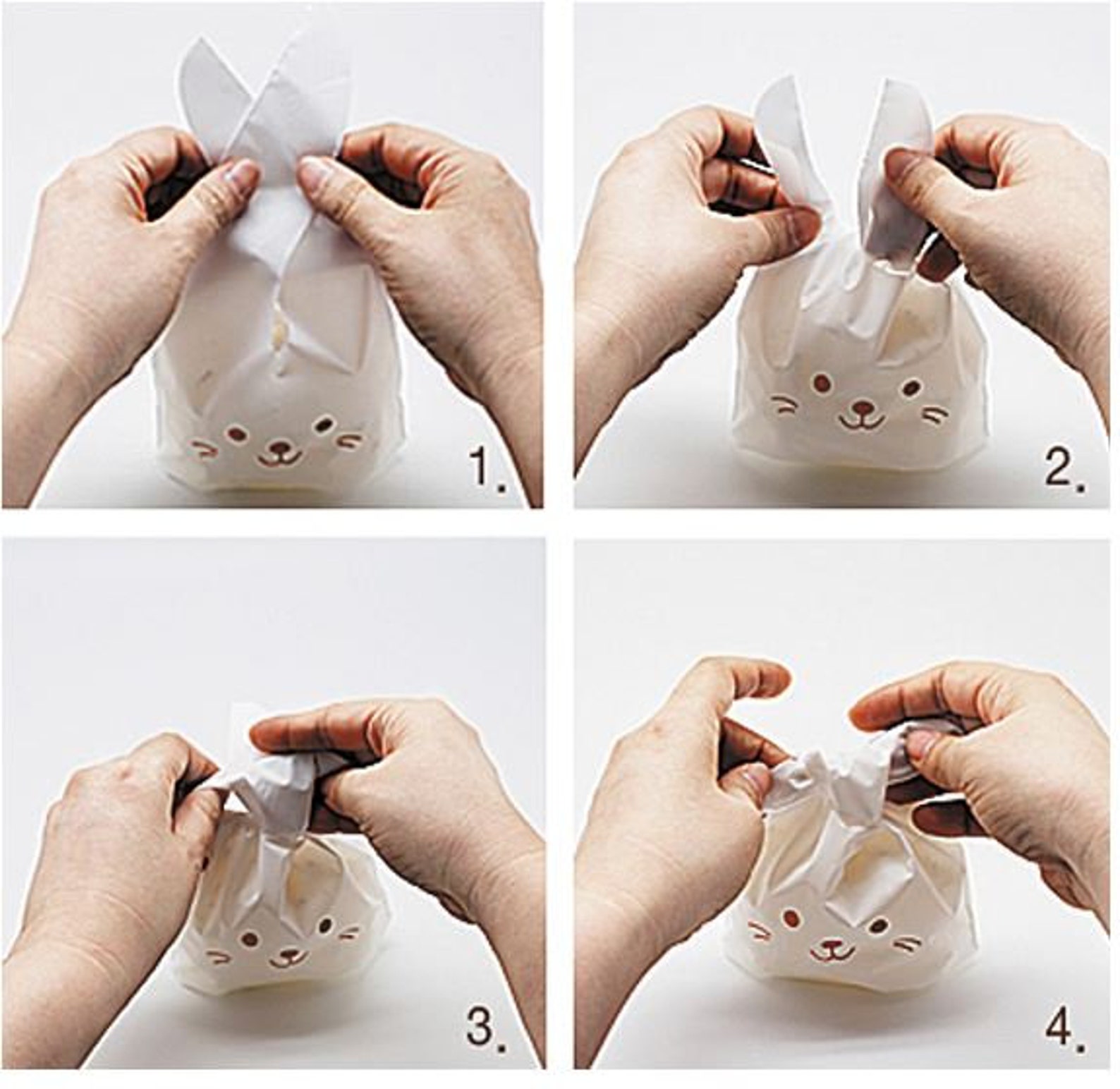 20PCS Cute Rabbit Ear Plastic Bag / Party Gift Bag / Cookie Etsy