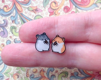 hamster earrings
