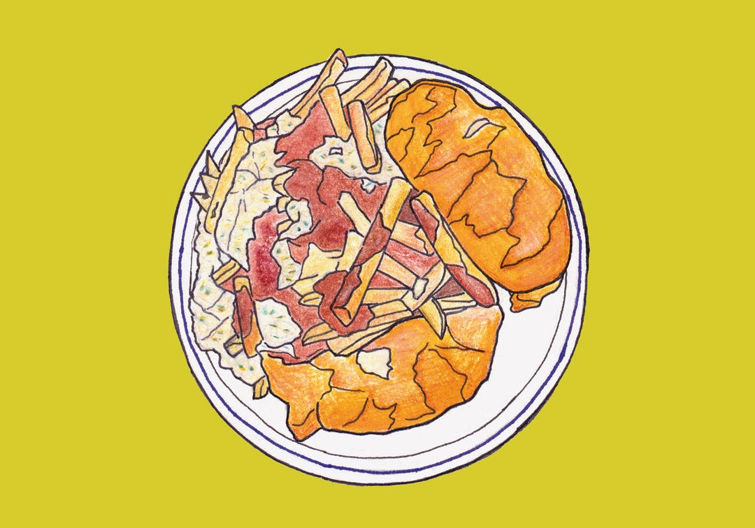 Fish and Chips, Fries Dressing and Gravy Greeting Card Etsy