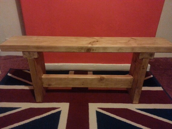 Handcrafted Rustic Wooden Bench Reclaimed Timber Chunky Etsy