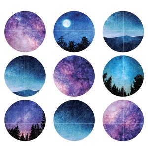 Night Sky Watercolor Clipart Download Commercial Use