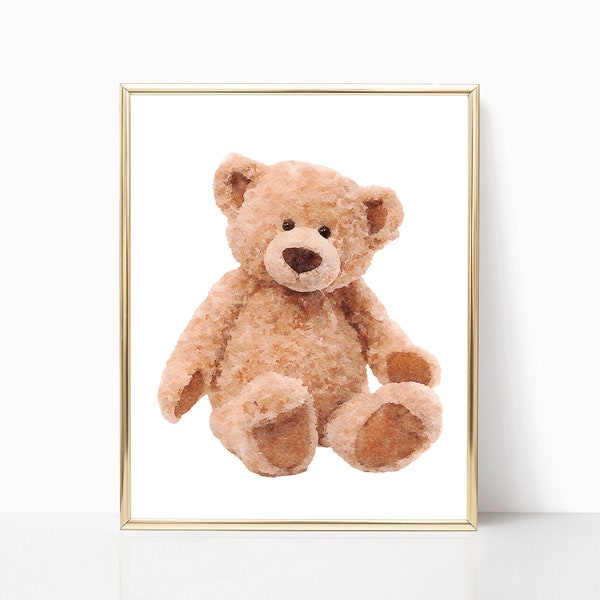 Teddy Bear Painting - Etsy
