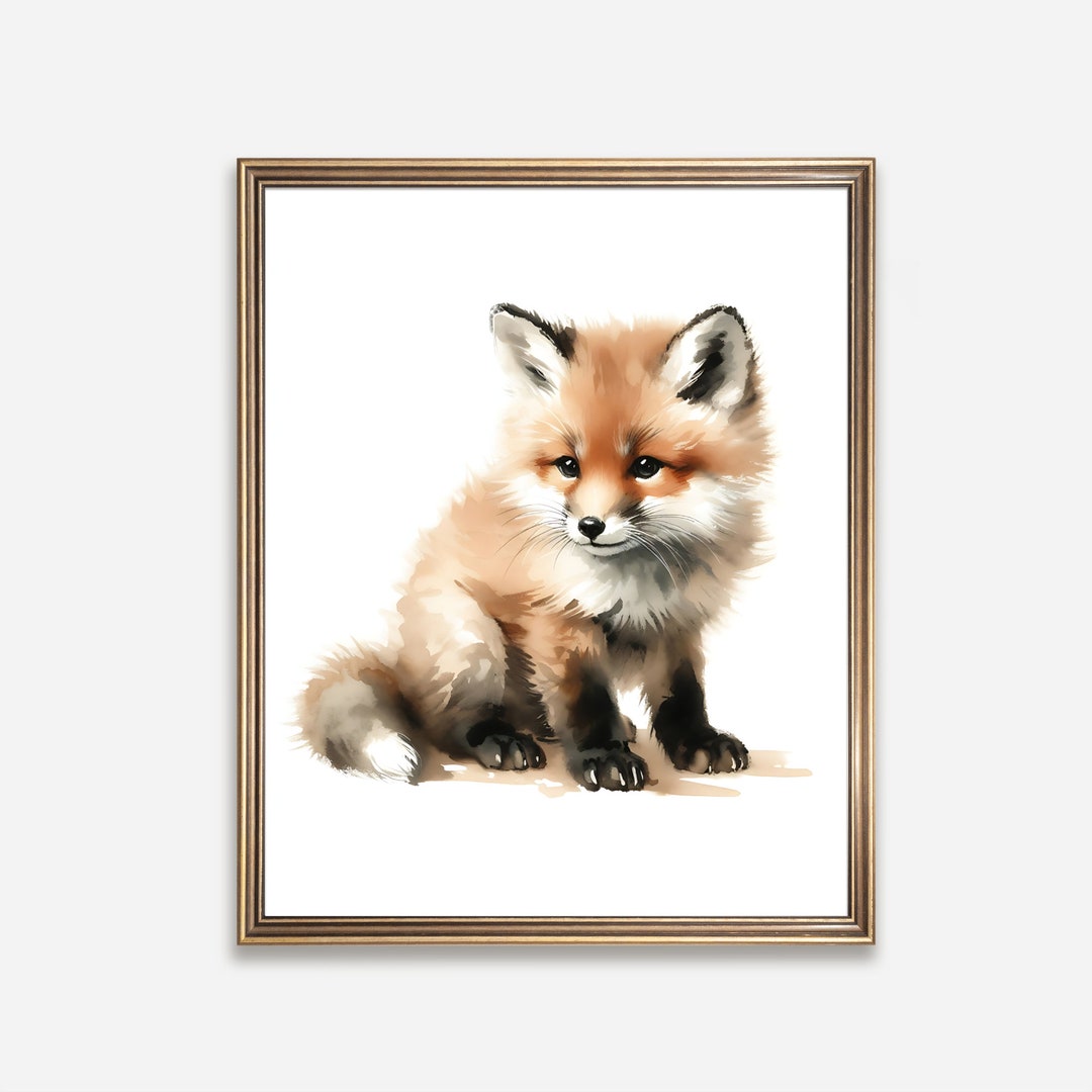 Baby Fox Printable Image, Instant Download, Digital Print, Wall Art - Etsy