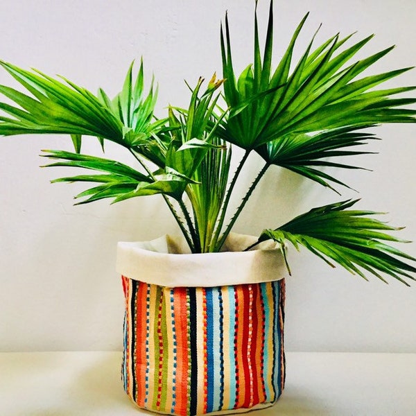 African Fabric, Boho Decor, Wall Art, Plant Accessories, Colourful Storage, Striped Bag, Plant Pot, Toucan, Weave, Cotton, Multicoloured