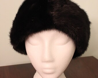 Black Diamond Mink Fur Headband
