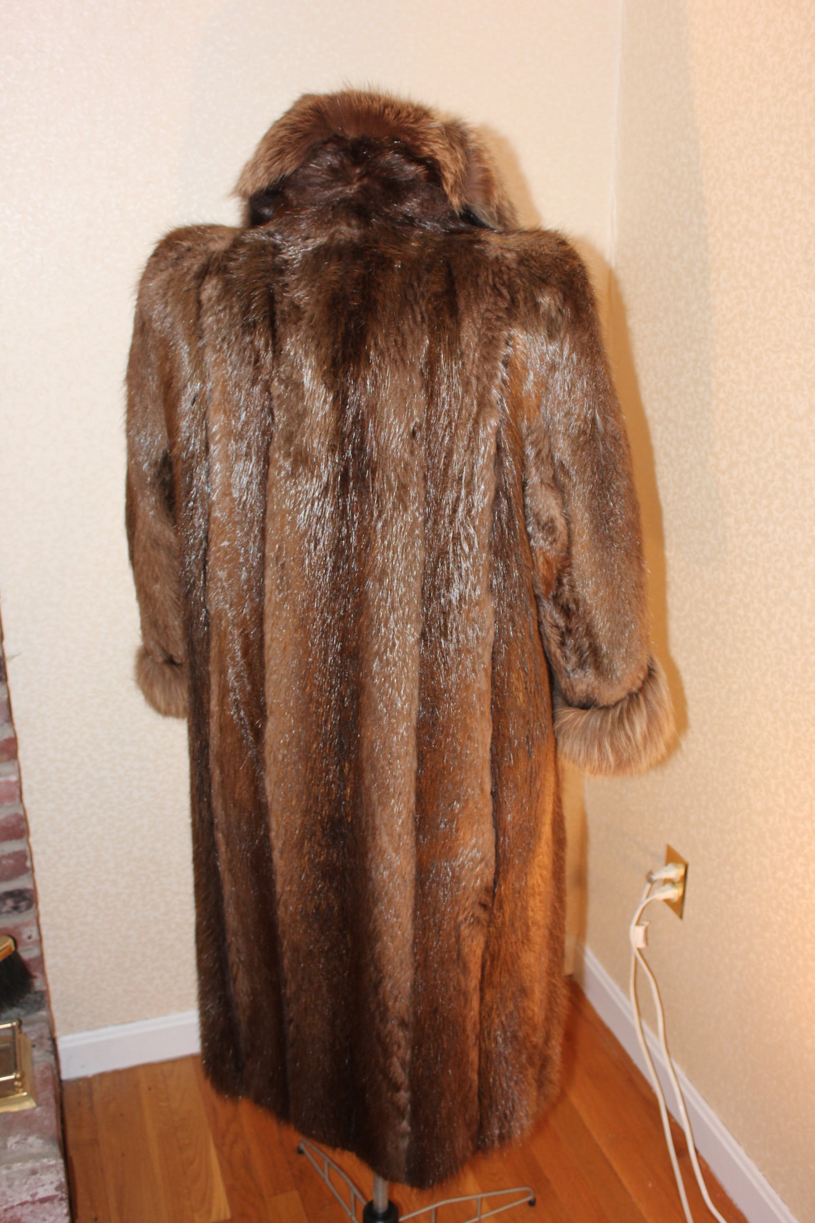 Natural Full Skin Canadian Beaver Coat Etsy