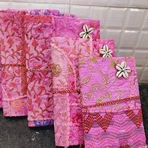 Handmade Recycled Paper Journal: Indian Sari Fabric Diary, 100 Pages