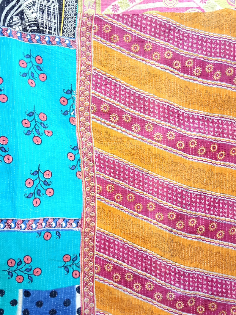 boho bedding boho kantha quilt bohemian bedding Polka Dots boho kantha throw quilt boho girl bedding kantha bedding boho kantha throw