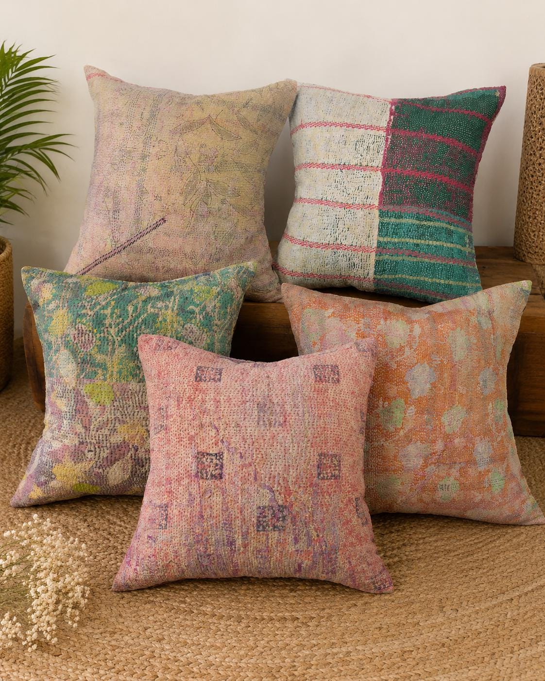 vintage floor cushion　グリーンベージュ vintage floor cushion グリーンベージュ vintage floor cushion