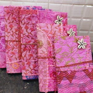 Handmade Sari Fabric Journal: Indian Vintage Diary, Recycled Paper