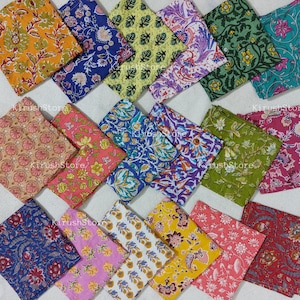 Napkin - 20 Pcs Indian  Hand block Printed Napkin 100% Cotton Cloth Napkins Eco Friendly Reusable Cloth Napkin