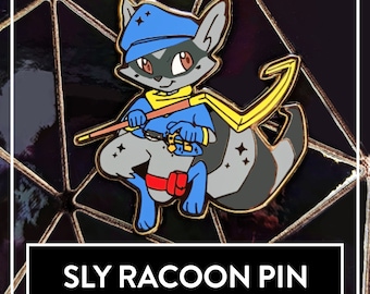 Sly Cooper Sly Raccoon Hard Enamel Pin