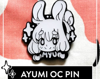 Ayumi OC Hard Enamel Pin - Cute Original Art Pin + Pin Saver (optional)