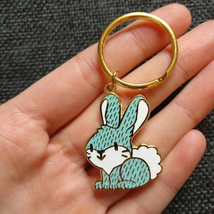 UKCOCO Hase Schlüsselanhänger Aus Metall - Süßer Bunny Anhänger Für Taschen & Schlüssel