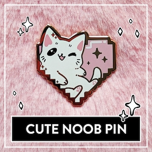 Paws&#39;n&#39;Pixels Cute Noob Enamel Pin