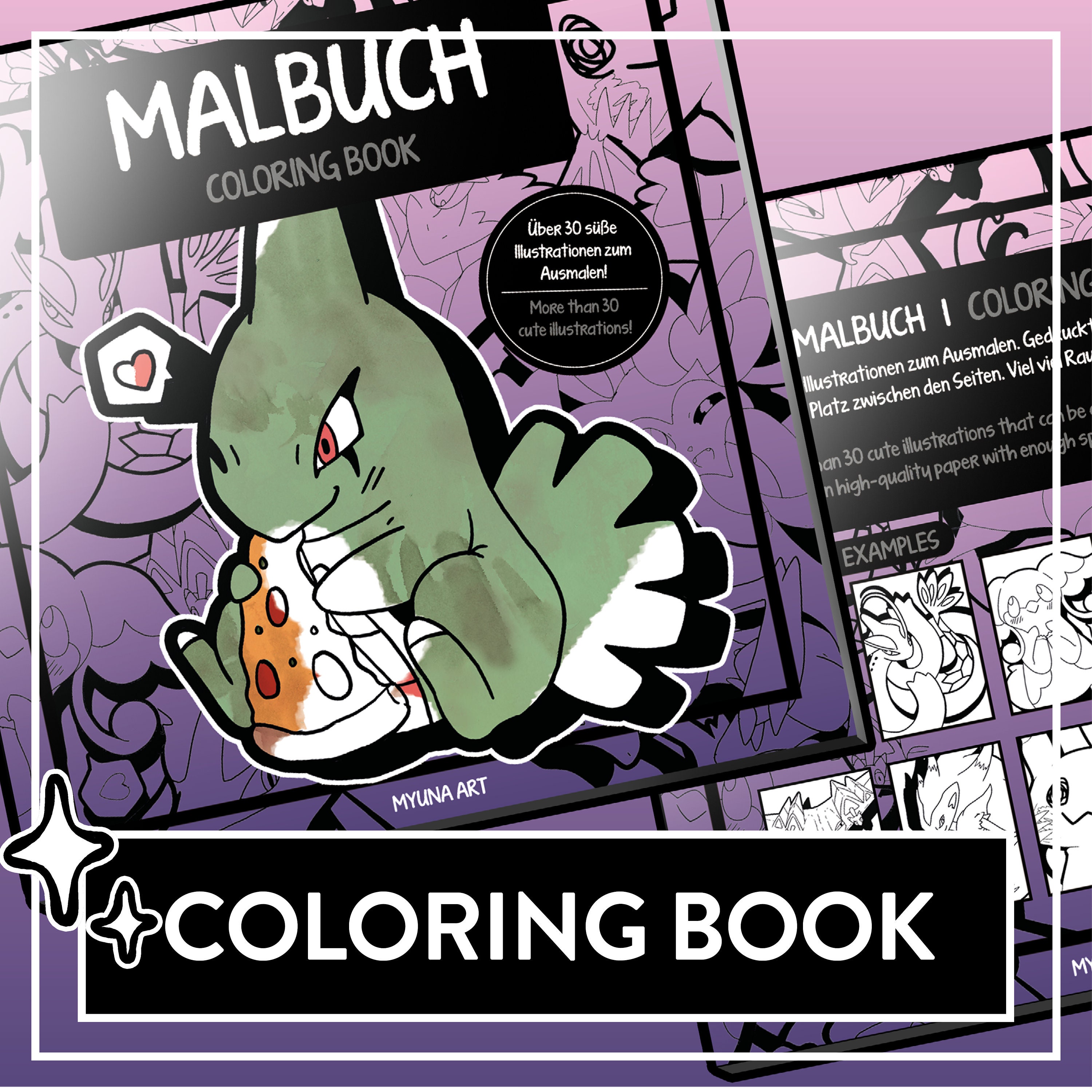 Joli livre de coloriage Pokemon Fanart avec plus de 30 oeuvres d