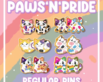 Paws'n'Pride Regular Pins - LQBTQIA+ hard enamel pins