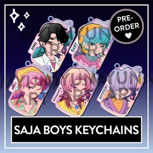 PREORDER Saja Boys Jinu Abby Baby Romance Mystery Demon Hunters Rainbow double-sided Acrylic Keychain - KPop Charms