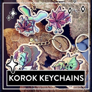 Zelda Korok Charm Native Forests – Cute Forest Spirit Cherry Wood Charm, Zelda Keychain Korok, Wooden Cute Keychain