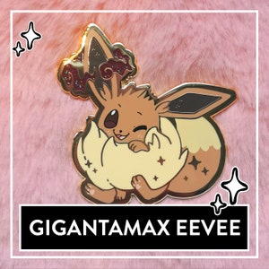 Gigantamax Eevee glitter Pin – Cute Accessory with beautiful glitter details