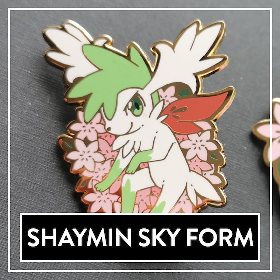Shaymin Sky Form Hard Enamel Pin Cute Fanart Pin Kawaii 