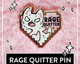 Paws'n'Pixels Rage Quitter enamel pin